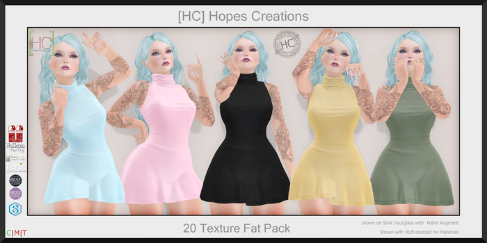 [HC] Ettie Mini Dress Fat Pack for Slink (inc. Petite), Belleza, Maitreya, eBody, Signature & Tonic