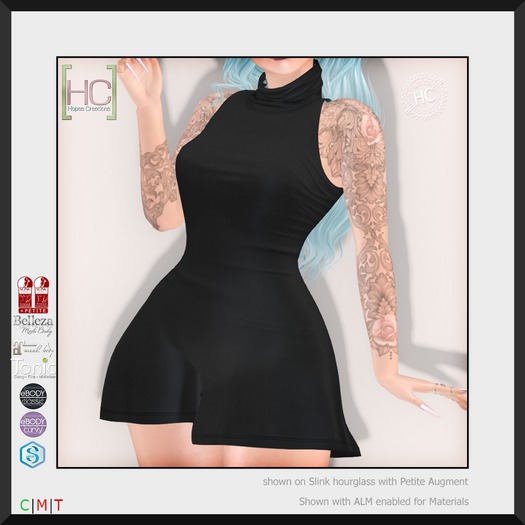 [HC] Ettie Black Mini Dress for Slink (inc. Petite), Belleza, Maitreya, eBody, Signature & Tonic