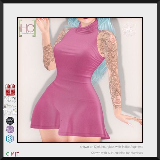 [HC] Ettie Pink Mini Dress for Slink (inc. Petite), Belleza, Maitreya, eBody, Signature & Tonic