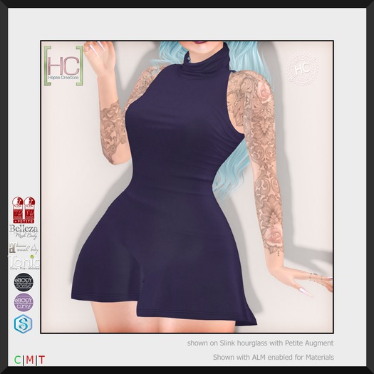 [HC] Ettie Grape Mini Dress for Slink (inc. Petite), Belleza, Maitreya, eBody, Signature & Tonic
