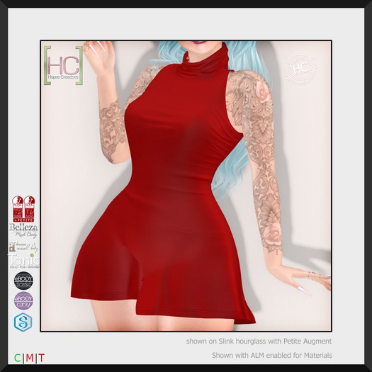 [HC] Ettie Red Mini Dress for Slink (inc. Petite), Belleza, Maitreya, eBody, Signature & Tonic