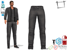 Dae Obj FBX Men's Gray Chino Pants Slink Male, Belleza Jake, Signature Gianni, Onupup, Gamit, Adin