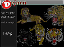 ^^Dejavu^ Full Perm Rhinestone  Lion  Png 01