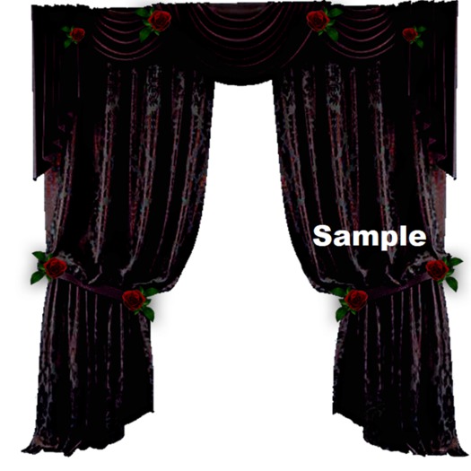 Purple Drapery with Red Roses.png Texure CMT