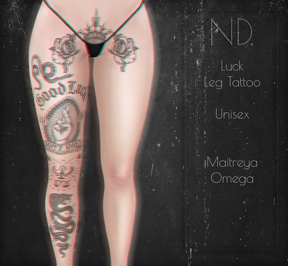 ND - Luck Leg Tattoo