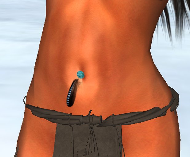 Belly Feather black