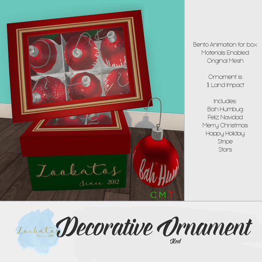 Zoobatos - Red Decorative Balls Box
