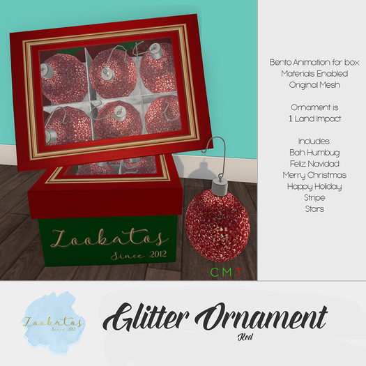 Zoobatos - Glitter Red Balls Box
