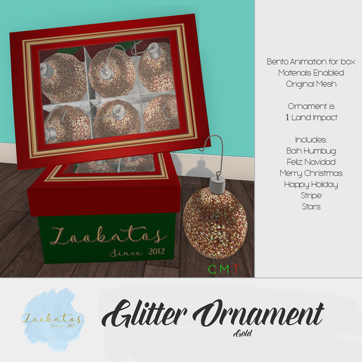 Zoobatos - Glitter Gold Balls Box