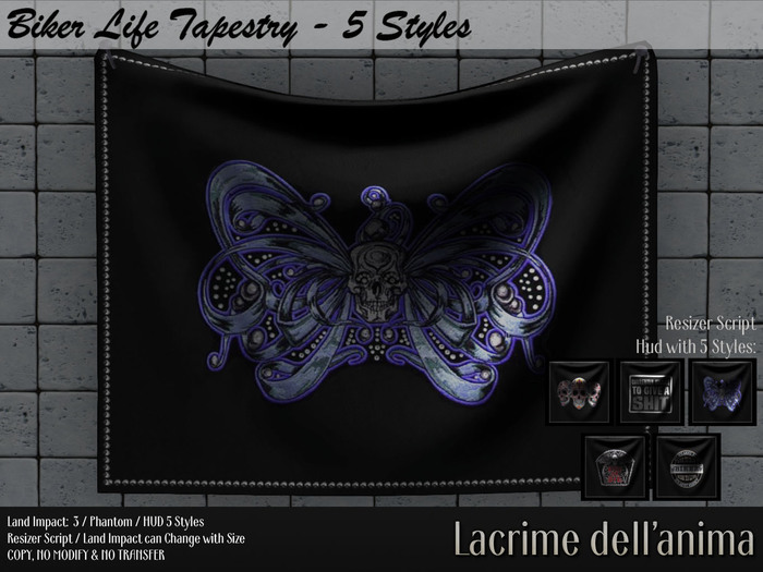 (BOX) Biker Tapestry - Sugar Skulls