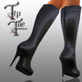 PROMO Zipup Skin tight Boots Black check