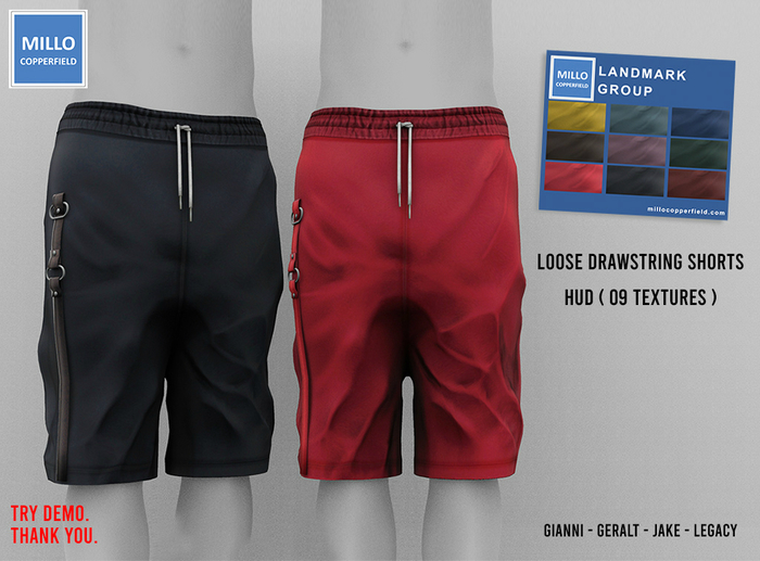 Millo Copperfield - Loose Drawstring Shorts + HUD BOX