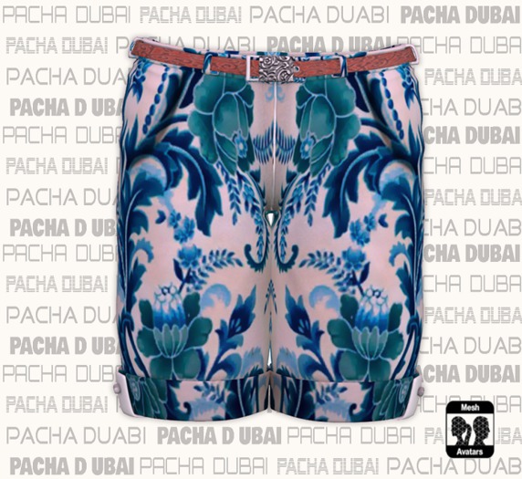 - Pacha Dubai - Short classic_ BLUE Flower