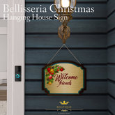 V1 Bellisseria Welcome Friends Hanging House Christmas Sign (B)