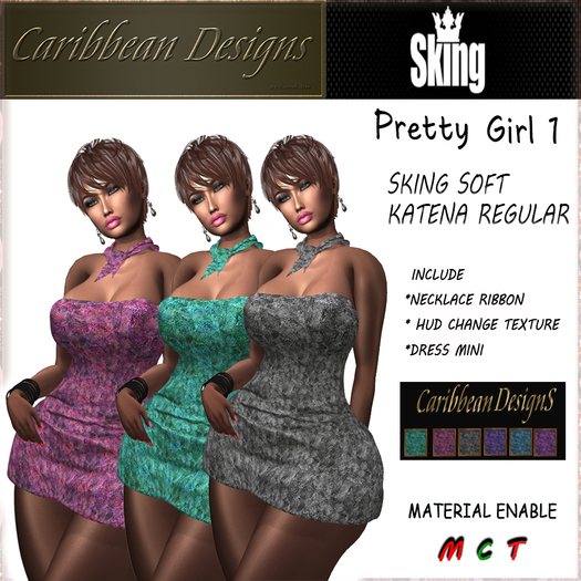 Pretty Girl Mini Dress 1  for KATENA REGULAR SKING BODY MESH