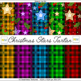 Christmas Stars Tartan Matchup Kit 10 Seamless Textures NM