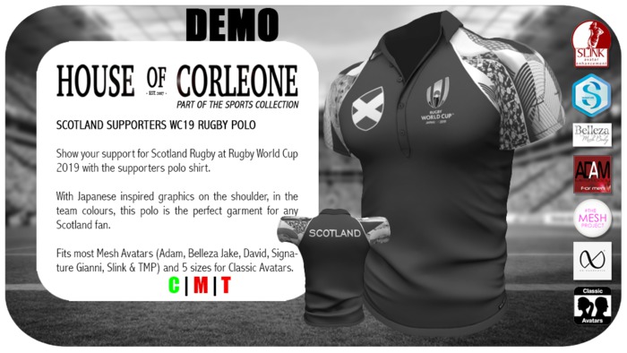 DEMO - Scotland Supporters WC19 Rugby Polo