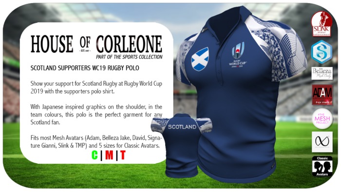 Scotland Supporters WC19 Rugby Polo