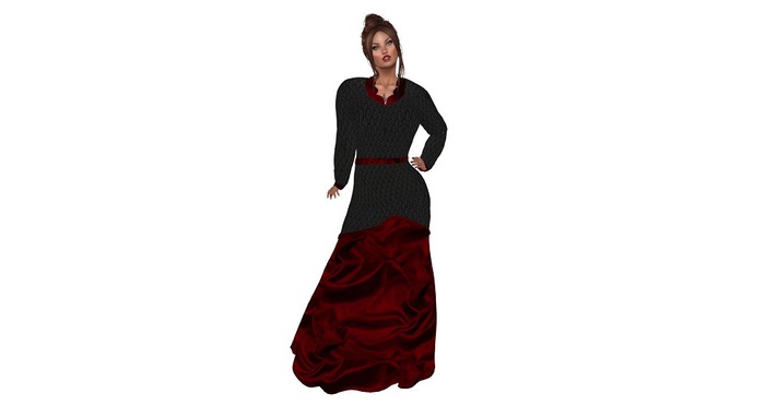 ALLERIA - ADELE - RED & BLACK WOOL ROMANTIC - MAITREYA