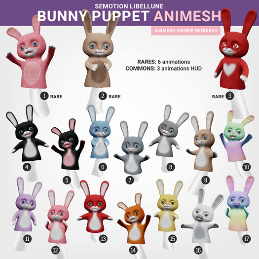 SEmotion Libellune Bunny Puppet Animesh #13