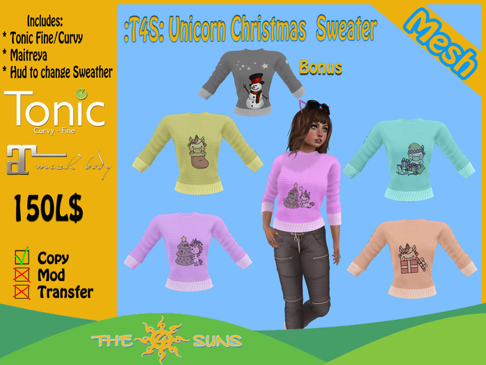 :T4S: Unicorn Christmas  Sweater