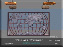 Mesh Wall Decor:  Worldmap + Lights 
