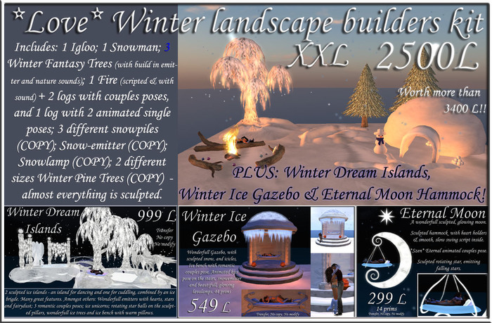 SPECIAL PRICE! *Love* Winter landscape kit - XXL