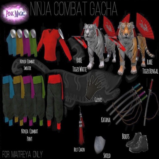 Pink Magic :Ninja Combat : Sweater  Purple