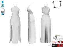 Dae Obj FBX For Halter Long Dress with Double Slits Slink, Maitreya, Ocacin Voluptuous, Belleza