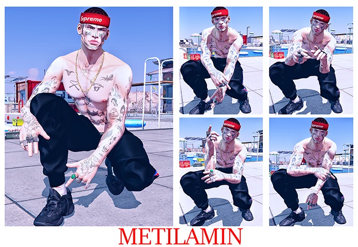 BENTO"METILAMIN".Male Poses set.46