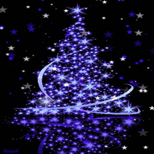 Sapin violet etoiles 