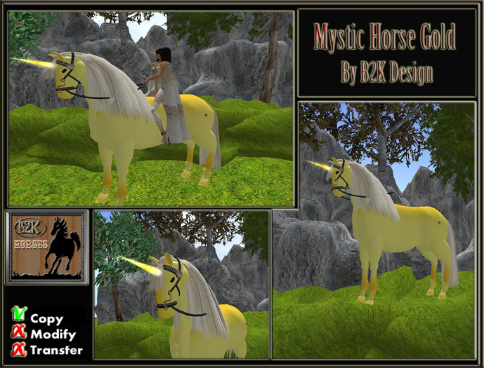 B2K Mystic Horse Gold / Cheval Or