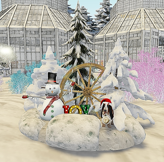 CJ Winter Joyful Snowman with blinking Wheel 