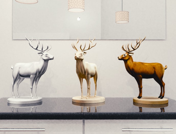 .:Abedul:. Deer Figurines / {Set 6}
