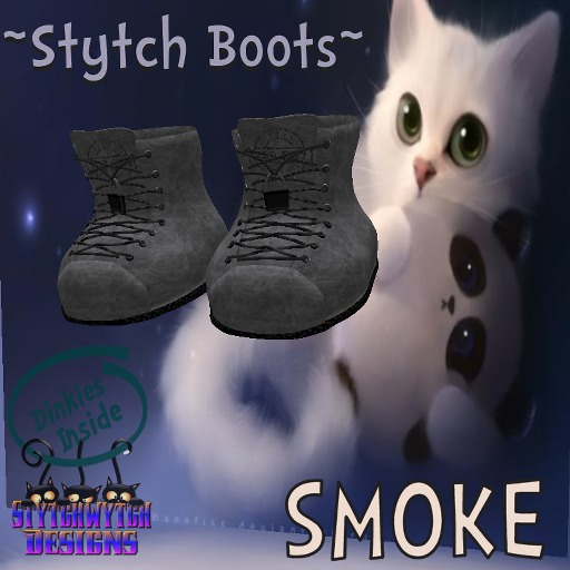 ~SWD~ Dinkie ~Stytch Boots~ Smoke []