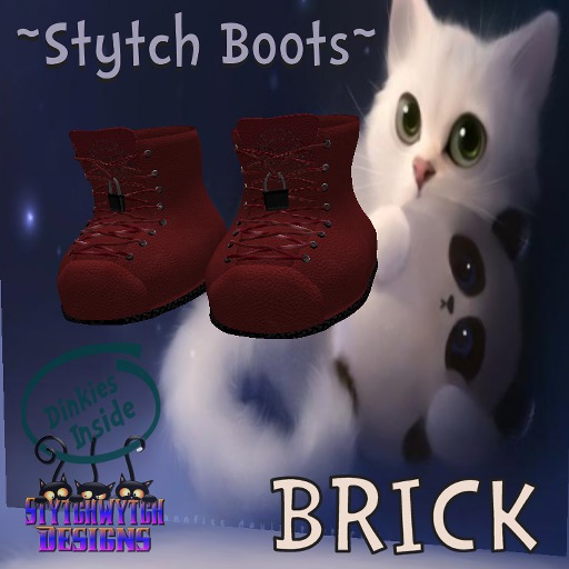 ~SWD~ Dinkie ~Stytch Boots~ Brick []