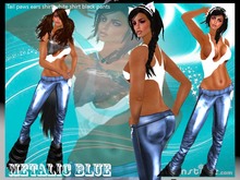 top and pants metalic blue!!!!