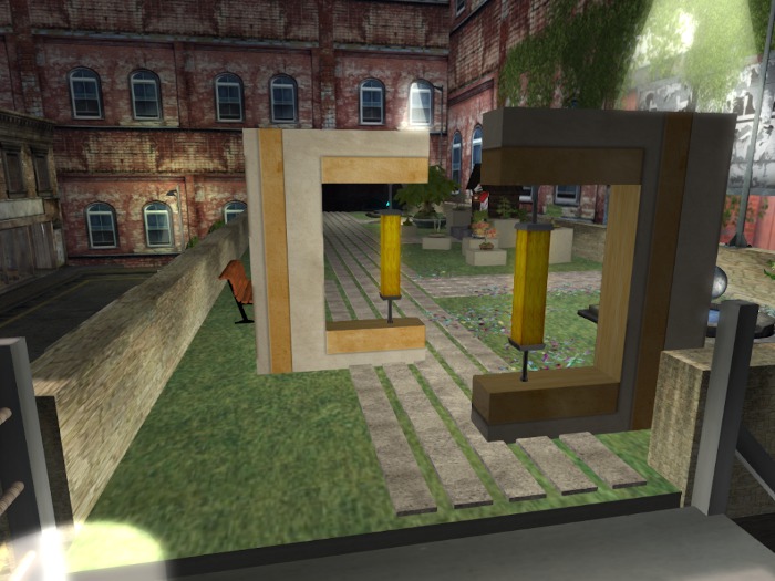 Garden Gate with Concrete path