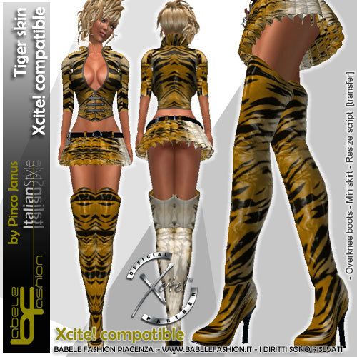 Babele Fashion Leather Girl Tiger Skin