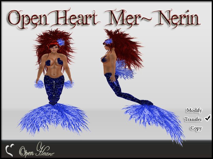 Open Heart MerMaid Nerin ~ Blue