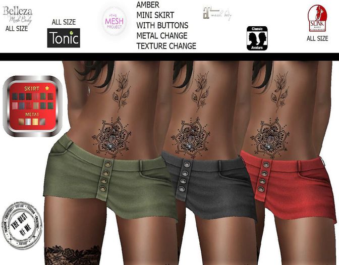 ::T.B.O.M::Amber Mini Skirt With Buttons (wear me)