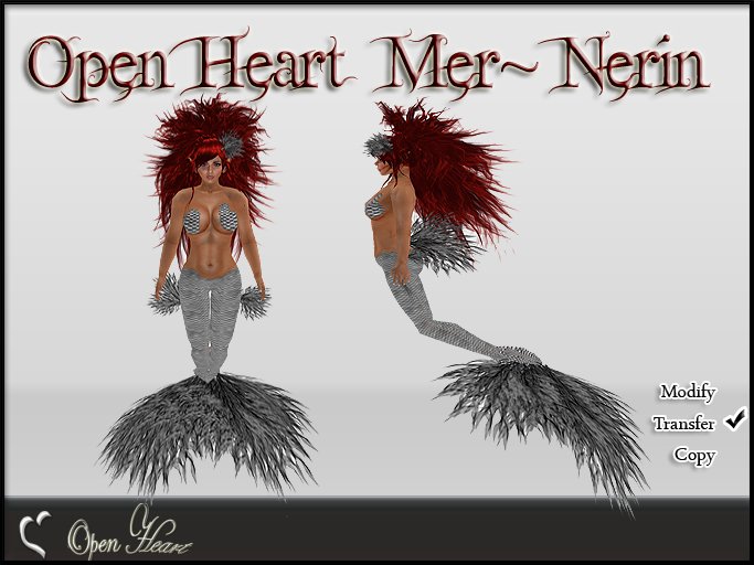 Open Heart MerMaid Nerin ~ Silver