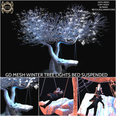 GD MESH WINTER TREE LIGHTS BED SUSPENDED
