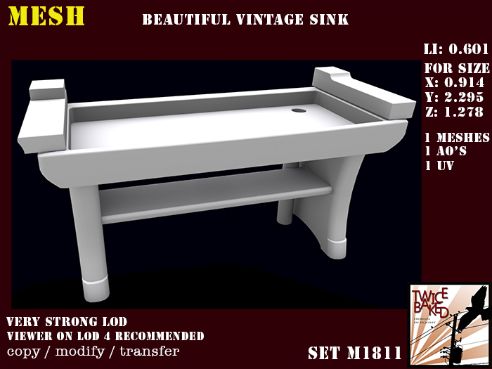 "TB" BV Beautiful vintage sink M1811