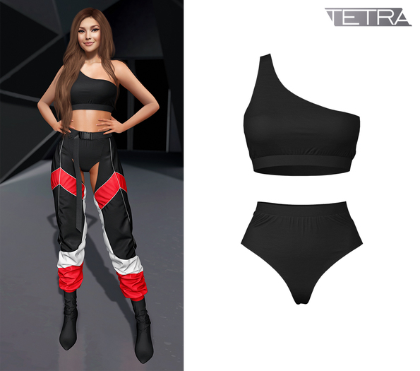 TETRA - Diva - Top & Shorts (Black)