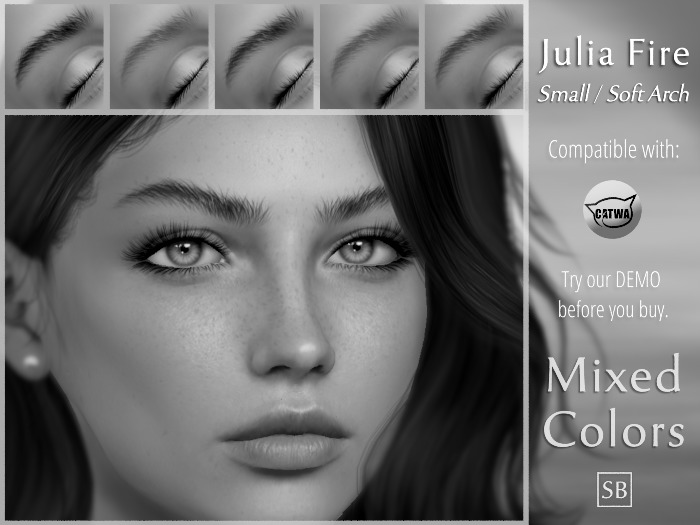 Eyebrows, Catwa: JuliaFire.Small.SoftArch DEMO