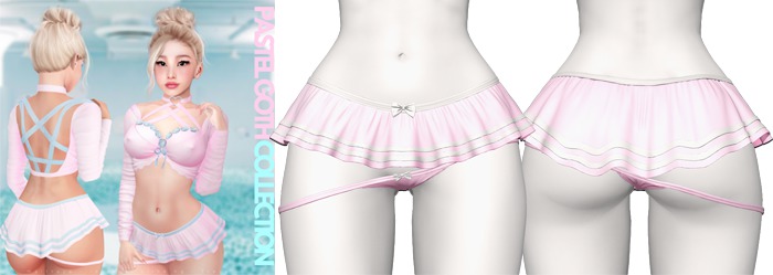 Rebelpill - Pastel Goth Skirt BabyPink