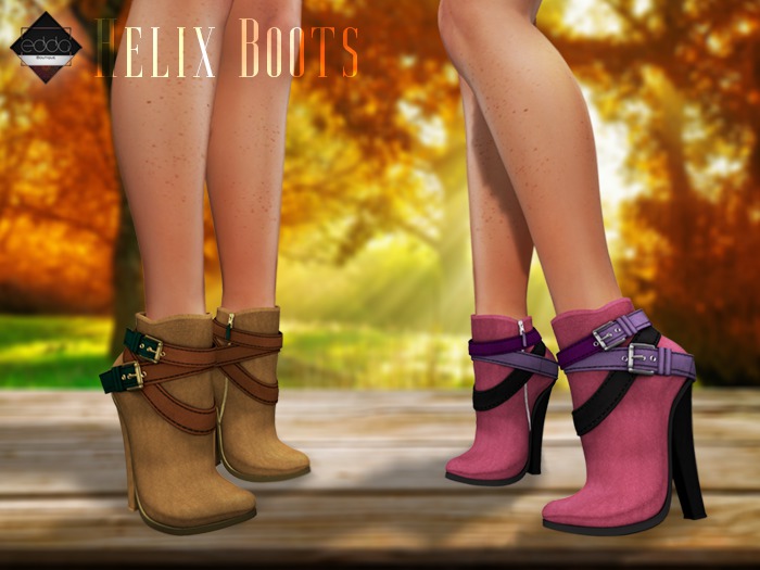 .::E.D.D.A::. Helix Boots • Slink • Belleza • Maitreya •