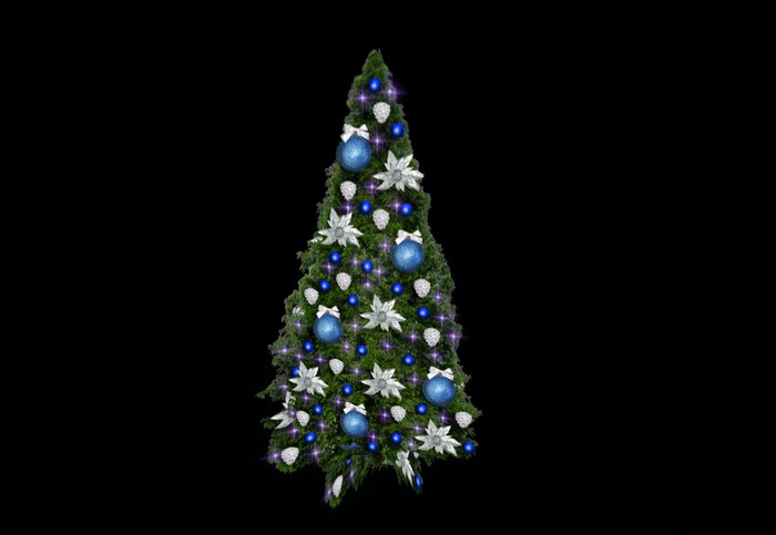 Musical Christmas tree , Blue balls/resizer
