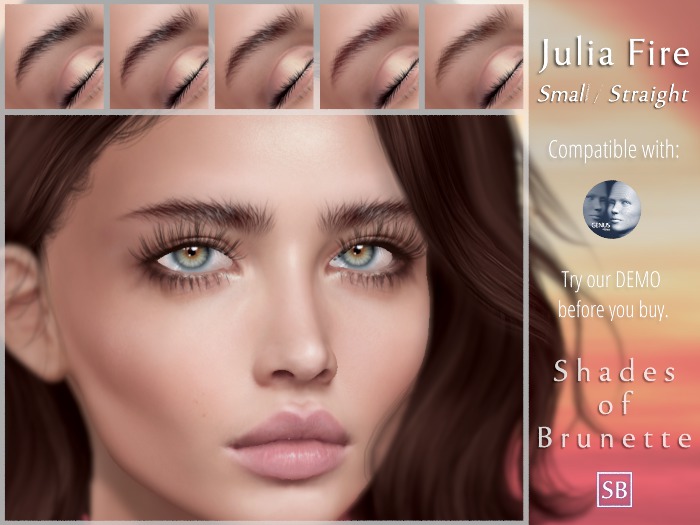 Eyebrows, Genus: JuliaFire.Small.Straight.Brunette